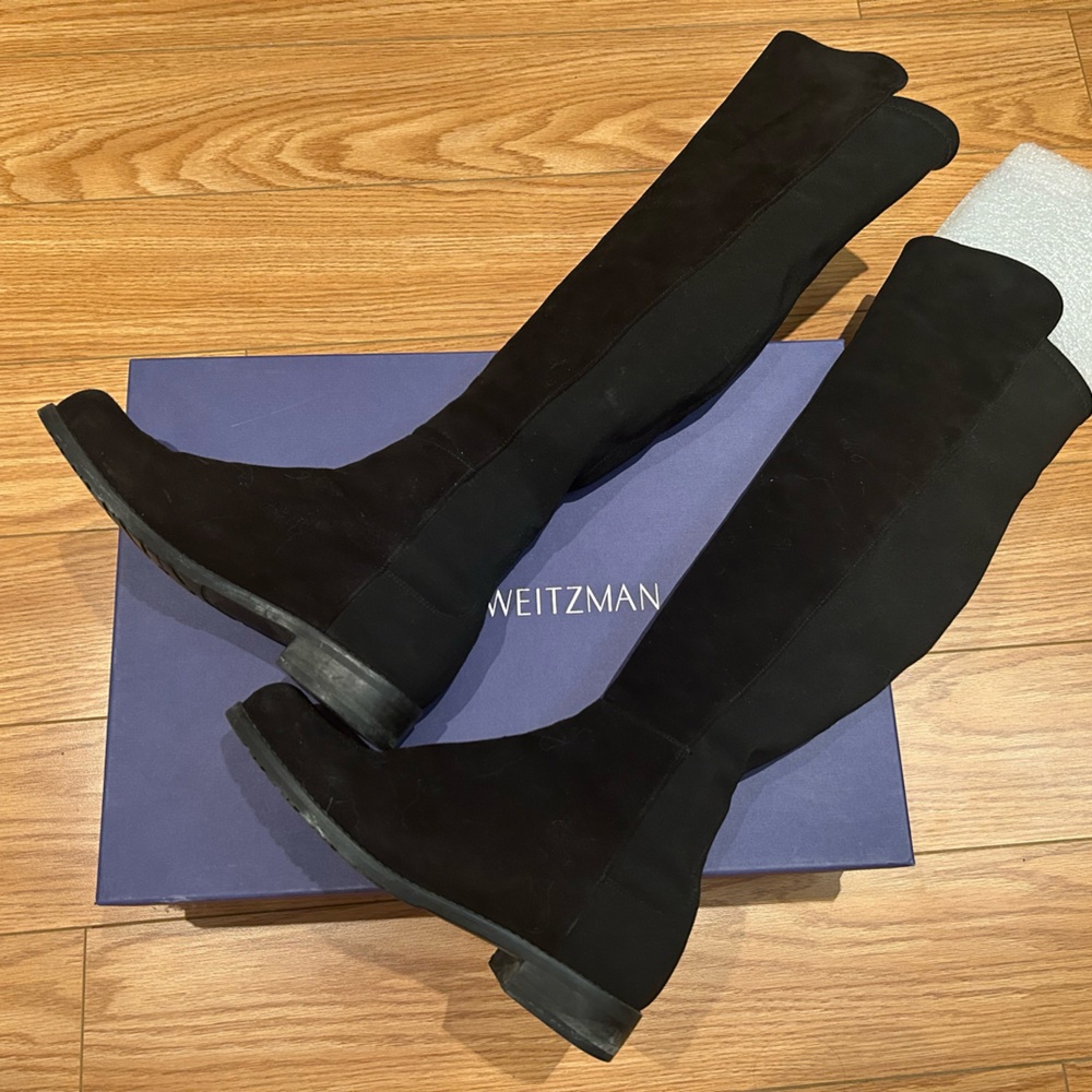 US 6 Stuart Weitzman Women's Black Over-the-Knee Boots